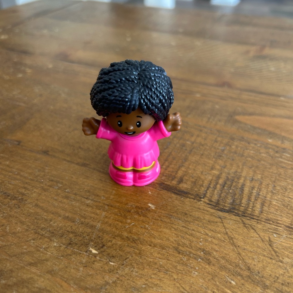 Fisher Price Little People girl in pink dress as is